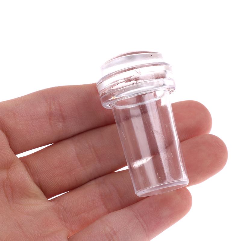 Pure Clear Jelly Silicone Nail Art Stamper Scraper Nail Stamp Stamping Tool
