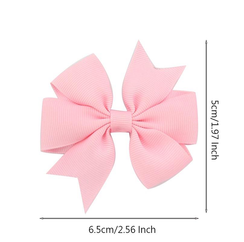 6 stk Baby Cheer Sløyfer Hårspenne for Jenter Ensfarvede Hårnåler Spenner Håndlaget Hodeplagg Barn Nydelig Hårtilbehør 2,5 tommer