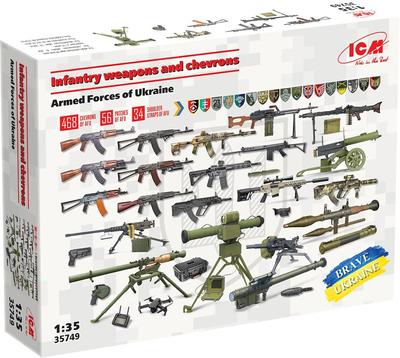 ICM Ukraine Infantry Weapon Rank Insignia Plastic Model 35749 & (Military)