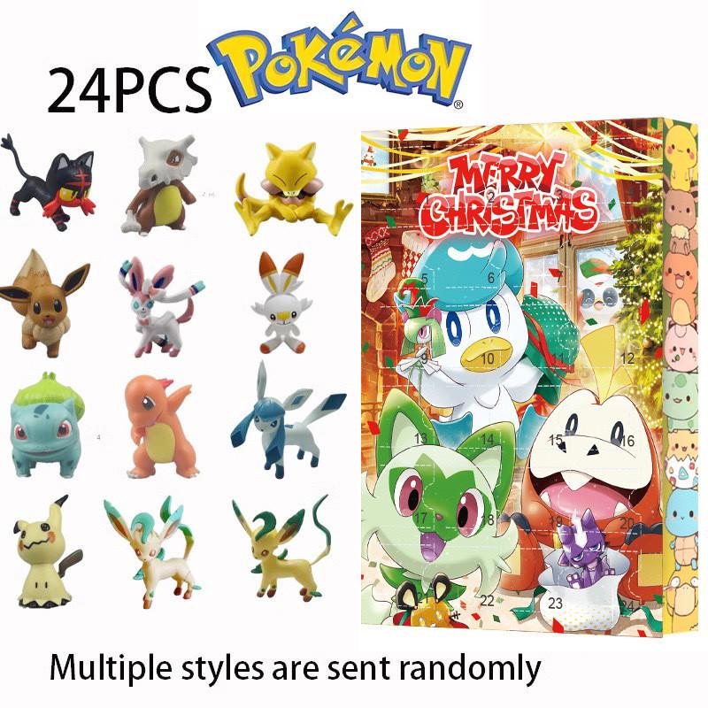 24 Piece Pokmon Advent Calendar Box Stunning Pokmon Pocket Monsters Toys Set
