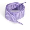 1 Pair Cute Pastel Gingham Check Ribbon Shoelaces Wide Flat Grid Multicolor Sweet Girly Bow Laces for Sneakers and Casual Shoes