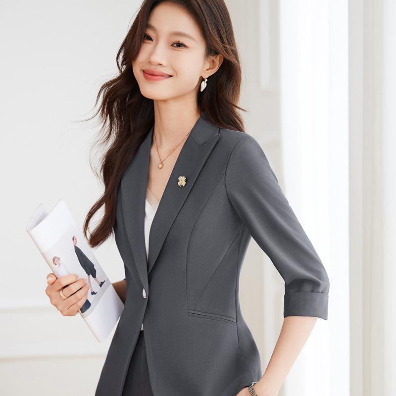 Women's Seven-Sleeve Professional Suit Set - Spring Fashion Formal Dress for Work and Interviews