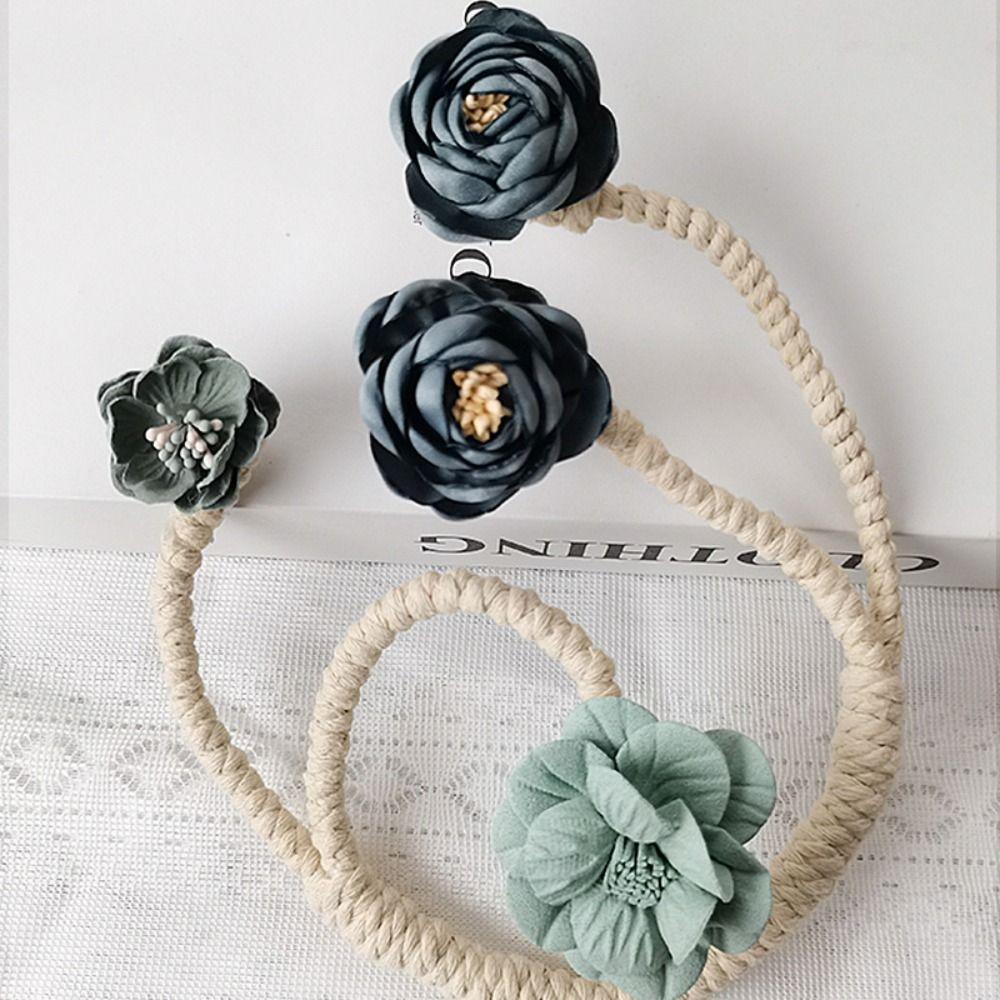 Adjustable Twist Curtain Ties 3D Flower Curtain Fixer Clip Creative Curtain Straps
