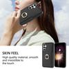 For Samsung Galaxy S23 FE Finger Ring Kickstand Phone Case PU Leather+TPU Card Holder Cover
