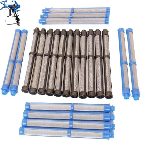 11 Pieces 287033 100 Mesh Blue Airless Paint Gun Filter, Compatible with Graco Contractor PC Spray Gun, Contractor II Spray Gun, FTx Spray Gun Graco