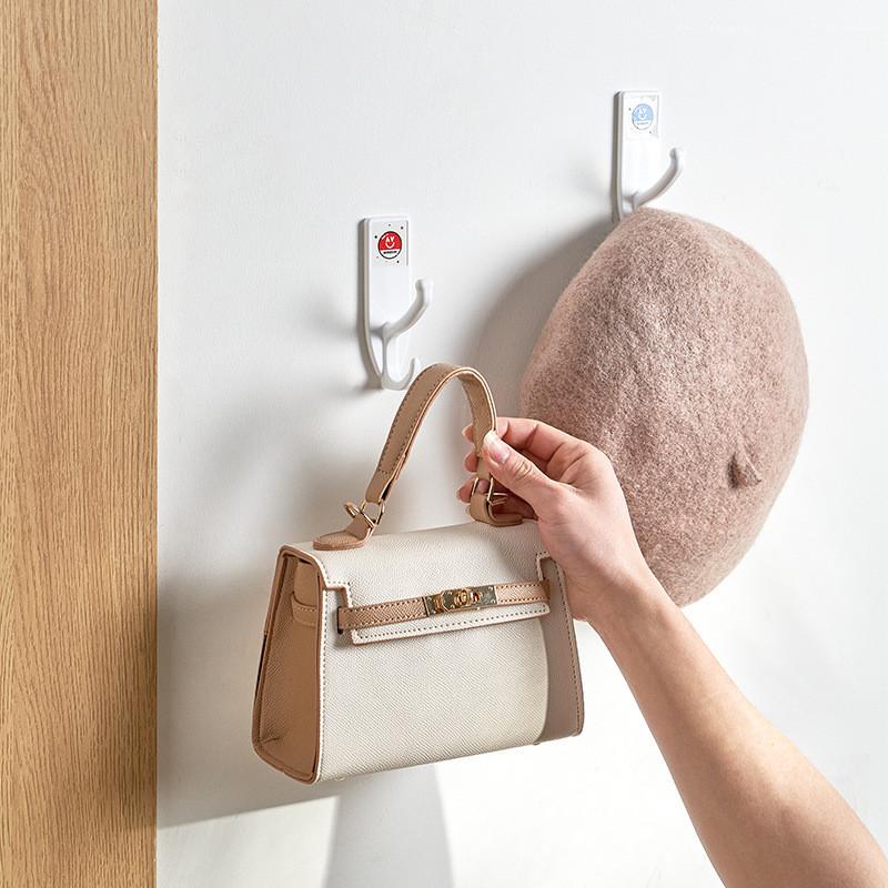Sticky Wall Hooks Abs Double Hook No Drill For Kitchen Decoration Tool Stylish