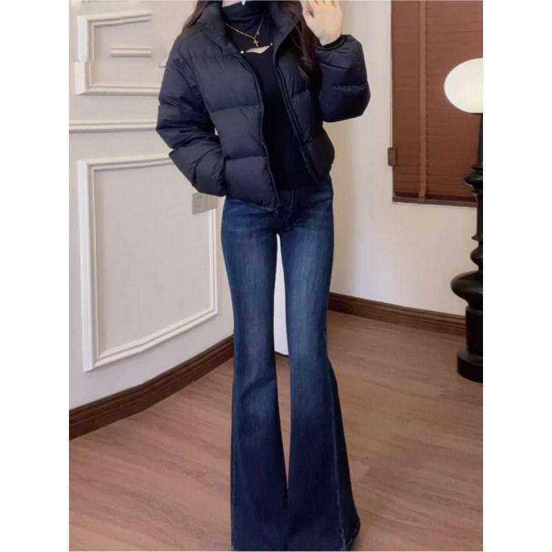 Women s American Spicy High-Waisted Slimming Stretchy Micro-Flare Jeans L