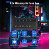 12V Fuse Box Universal 20A Automotive Block Fuse LED Indicator Light Heat Resistant Fuse Hold for Car Motorcycle
