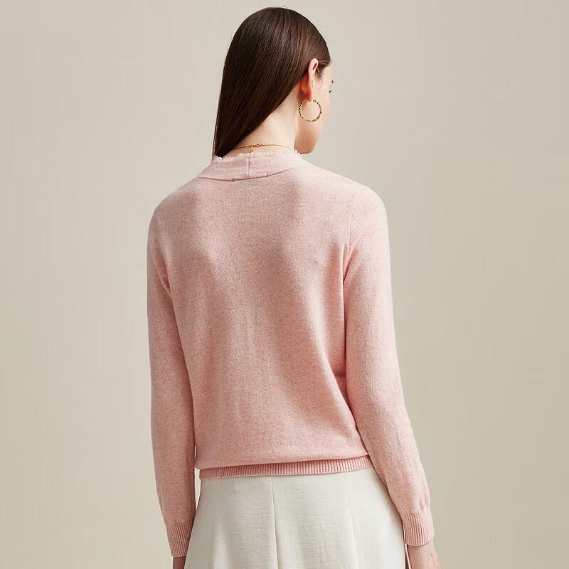 Zhaojun Women's Pure Cashmere V-Neck Long Sleeve Sweater