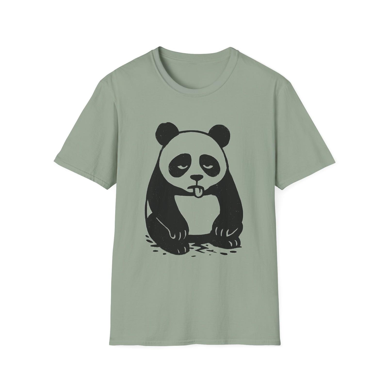 Unisex Soft-style Chill Sitting Bear Graphic T-Shirt Mens Womens Tees Top – Minimalist Nature XL