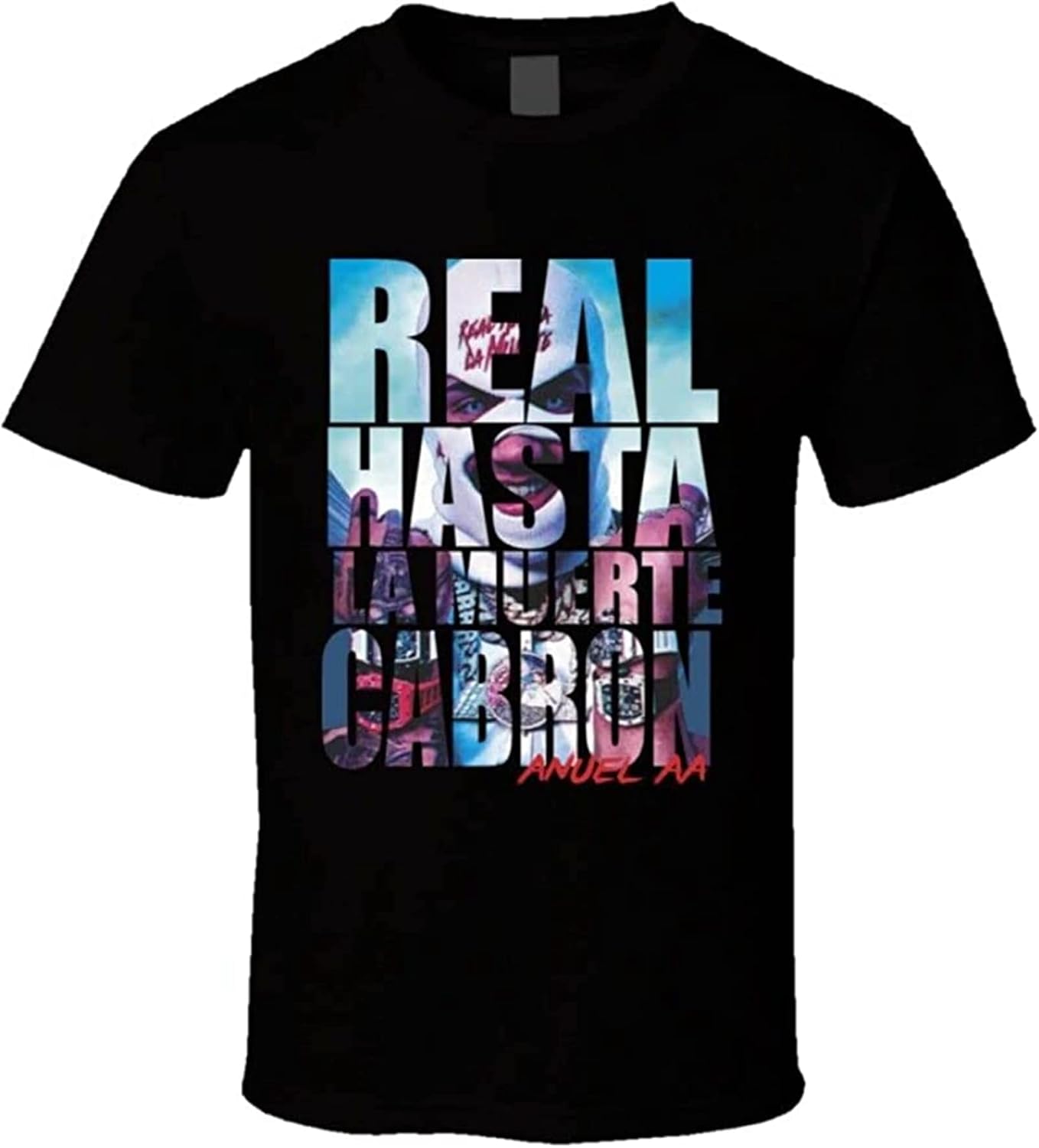 Anuel Aa Real Hasta La Muerte 3.0 Reggaeton Regueton Trap Mens T Shirt Size XL чёрный