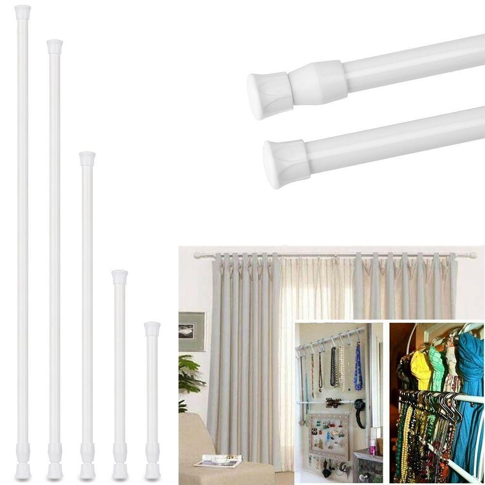 Telescopic Rod Multi Purpose Household Durable Spring Adjustable Punch-Free Bathroom Product For Hanging Shower Curtain Wardrobe