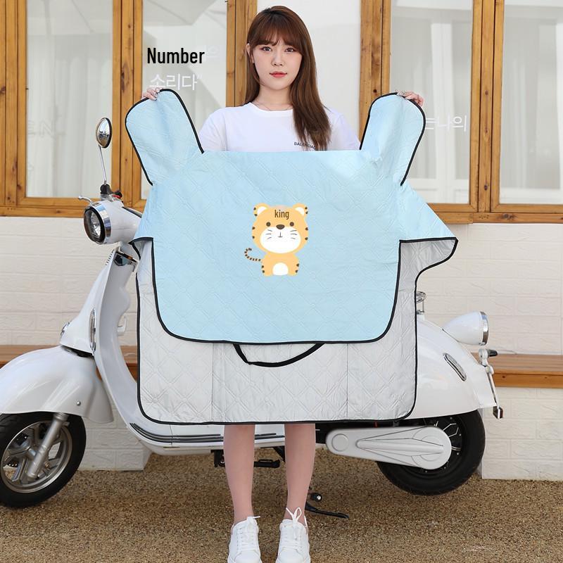 All-Season Electric Vehicle Windshield Sunshade: Thin, Waterproof, Windproof Cover for Motorcycles Regular Random Dispatch