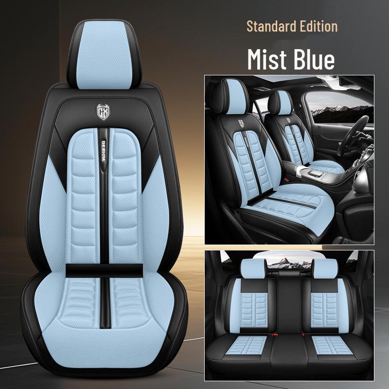 Universal All-Season Breathable Leather Car Seat Cover, Wear-Resistant, Full Surround, Fits Most Models Universal