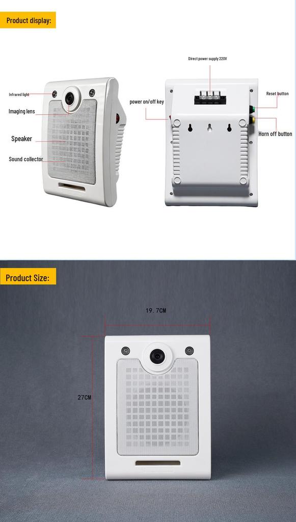Classroom Workshop Wireless WiFi Remote Intercom Speaker & Monitoring Camera