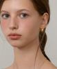 Tatiana (Silver 925) Volume Drop Hoop Earrings Ec3225 Size L