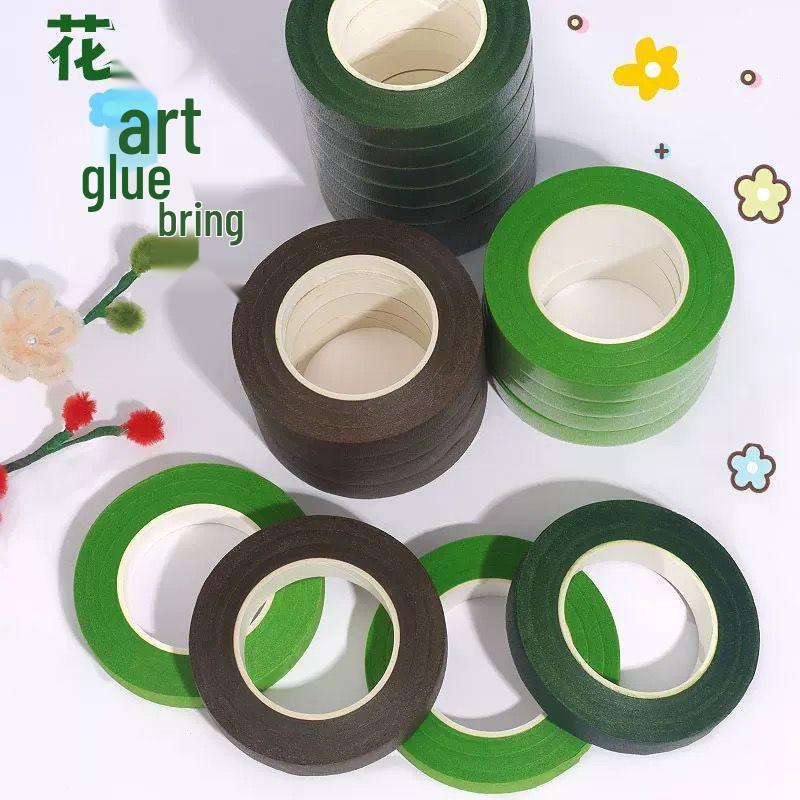 DIY Green Floral Tape for Crepe Paper Flower Crafting & Stem Wrapping