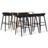 Day and Night - Day and Night High Table and Bar Stools 7 Pieces Black and White
