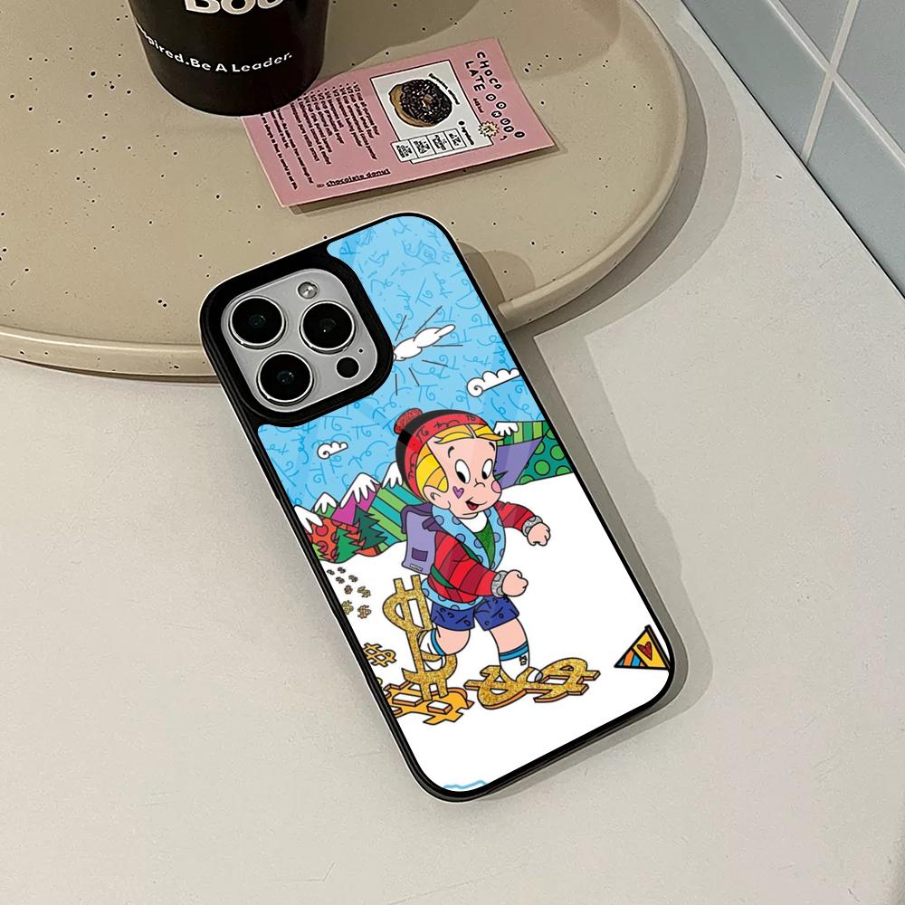 Richie Rich Cartoon Phone Case for Iphone 17 16 15 14 Air 13 12 11 Pro Max Mini Plus Fundas Shell PC+TPU Cover