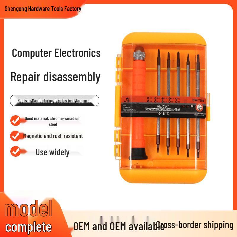 Six-in-One Double-Ended Precision Magnetic Screwdriver for Electronics Repair