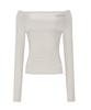 Peullijeunopallou Seni Long Off-Shoulder Top (Silver Beige)