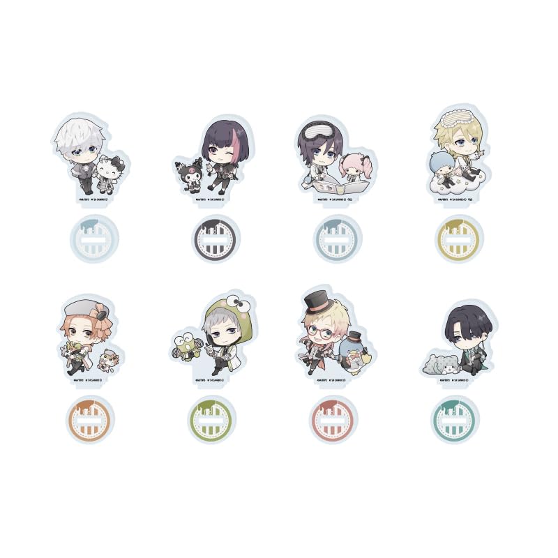 

B PROJECT ~ Горячий любовный звонок ~ x Персонажи Sanrio 01 [Иллюстрация мини-персонажа] Акриловые мини-стенды Коробка из 8 штук