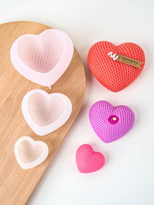 3D Gewebte Liebe Silikon Kerzenform Mousse Kuchen Aroma Gips Kerze Herz Harzformen Handgemachte Seife Schokolade Backform Handwerk