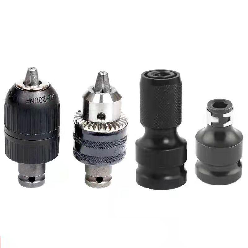 Multi-Functional Electric Wrench Conversion Kit with Air Impact Socket and Drill Chuck Adapter