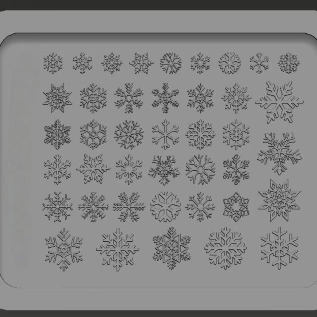 Posrari 3D Snowflake Silicone Nail Art Mold and Decorations