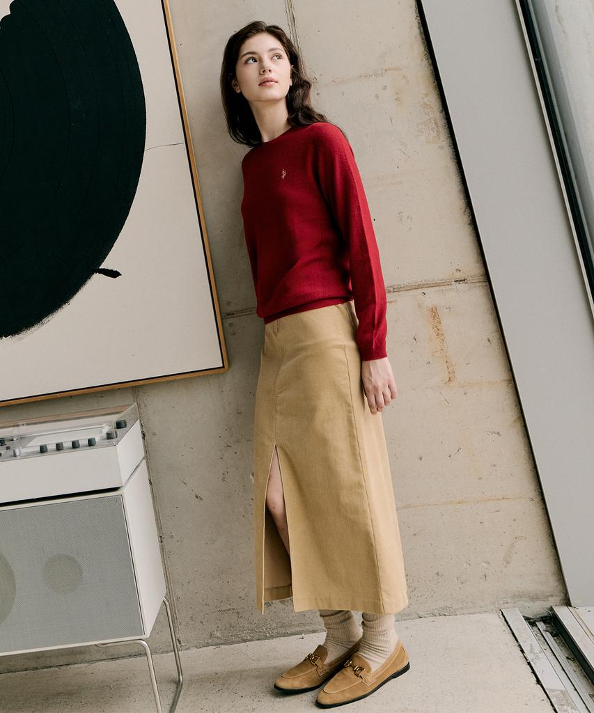 USPOLOASSN Merino Wool Round Knit_Red