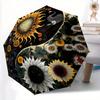 1pc Sunflower Yin Yang Symbol, Automatic Open, Sturdy Iron Frame, Compact Folding Design, All-Season Portable Umbrella for Women & Men, Outd