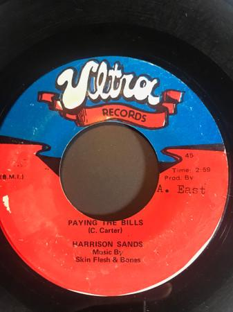 

7inch Record HARRISON SANDS Paying The Bills NONE Ultra Records US Reggae Ska Dub Used