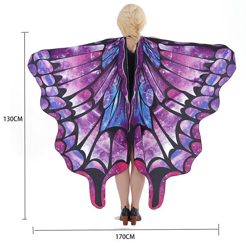 Butterfly Cloak Gradient Halloween Dance Shawl Wings