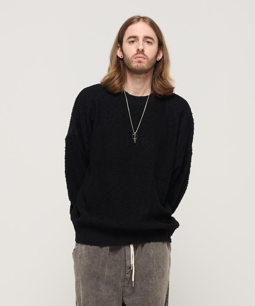 CARGOBROS Drop Block Knit Semi-Over Knit (Black)