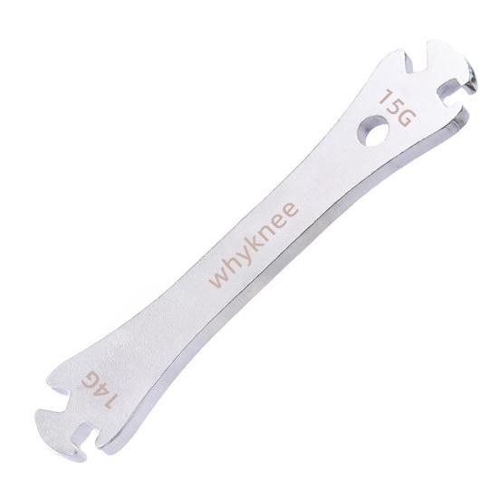 Stainless Steel Spoke Wrench Bike Tool Spoke Adjustment Wrench Disassembly Tool for 14/15G Spoke Cap