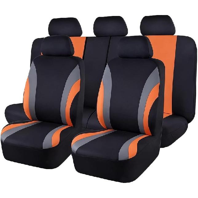 Car Front Seat Covers Only, Sports Breathable Mesh Vehicle Front Seat Protectors with Removable Headrest Covers, Auto Interior Protection