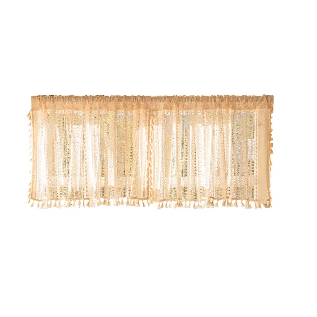 Bohemian Woven Lace Kitchen Curtain (Short Coffee Curtain)