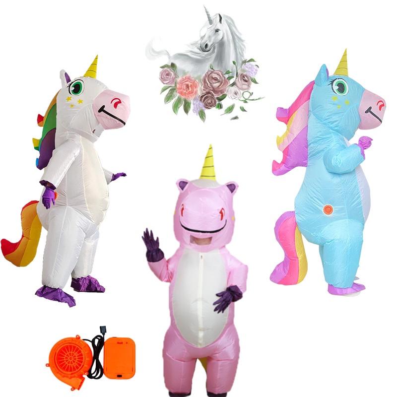 Cute Unicorn Inflatable Costume For Halloween And Christmas Performances