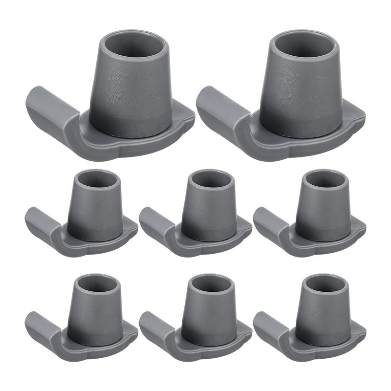 

ABUL-8 Pcs Walker Ski Glides Heavy Duty Coaster Skis Plastic Drive Walker Parts Walker Parts Accessories Fit Walker Feet Glides серый