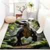 שטיח הדפסת טירנוזאורוס יער HD לחדר שינה סלון ליד המיטה ספה מחצלת רצפה עיצוב בית מודרני שטיח אזור גודל גדול