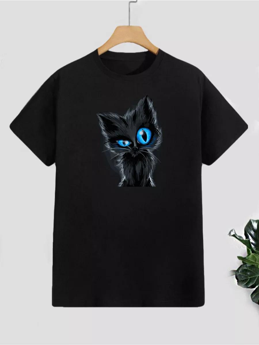 

T-shirt with print Crazy Cat 4XL