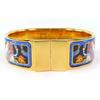 Great Bracelet Location Enamel GM Fan Pattern Cloisonne Bangle Women Used
