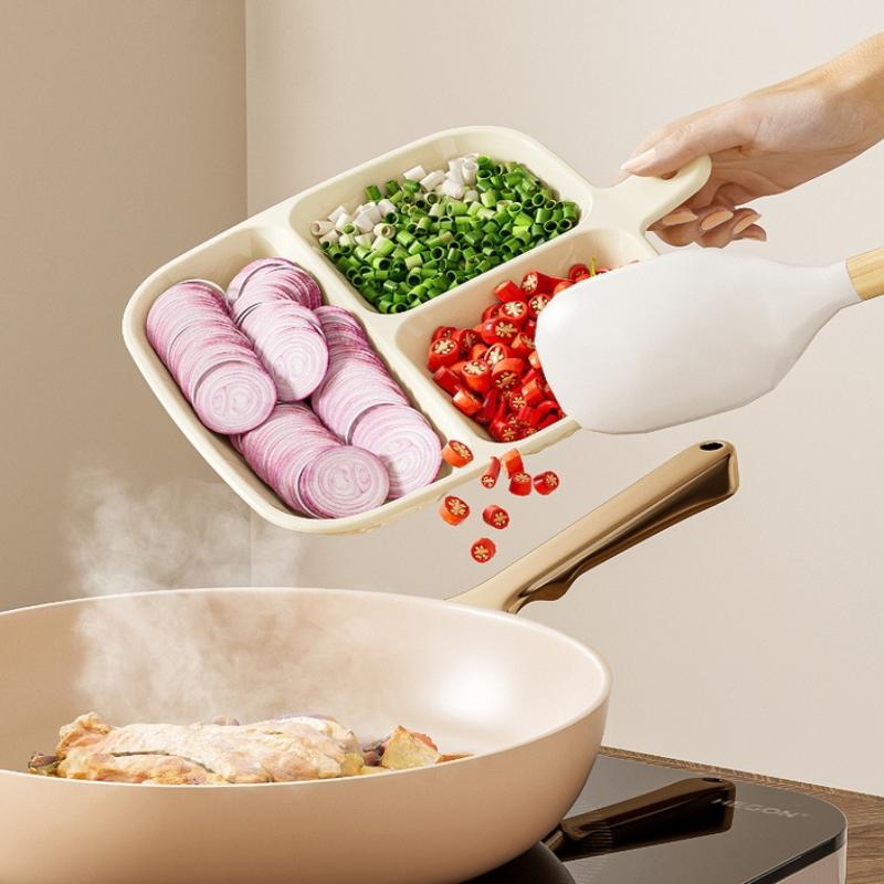 3/5/6 Grids Korean Style Fruit Plates Dining-Table Divided Seasoning Plate Refrigerator Dessert Storage Box Kitchen Gadget