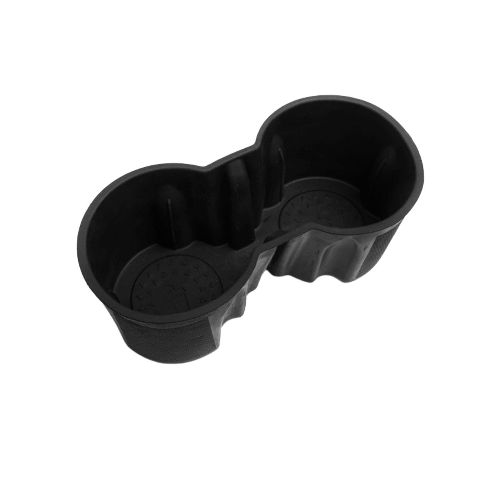 

Автомобильный держатель для стаканов из ТПЭ, органайзер для модели Tesla 3/Y, слот для карты, внутренние детали, нескользящая вставка для воды в центральной консоли чёрный