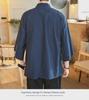 Three-Quarter Sleeve Hanfu Men's Traditional Taoist Robe - Chinese Style Zen Jacket