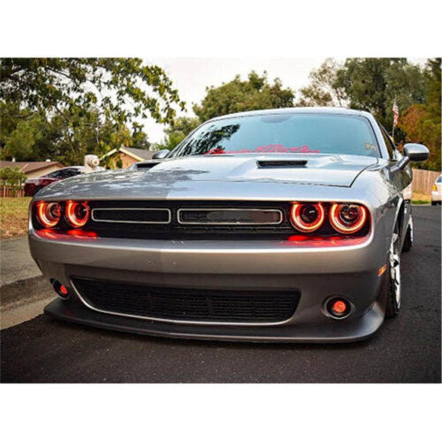 2x 90mm Car Motorcycle LED Angel Eyes Cotton Lights Halo Rings RGB APP Bluetooth