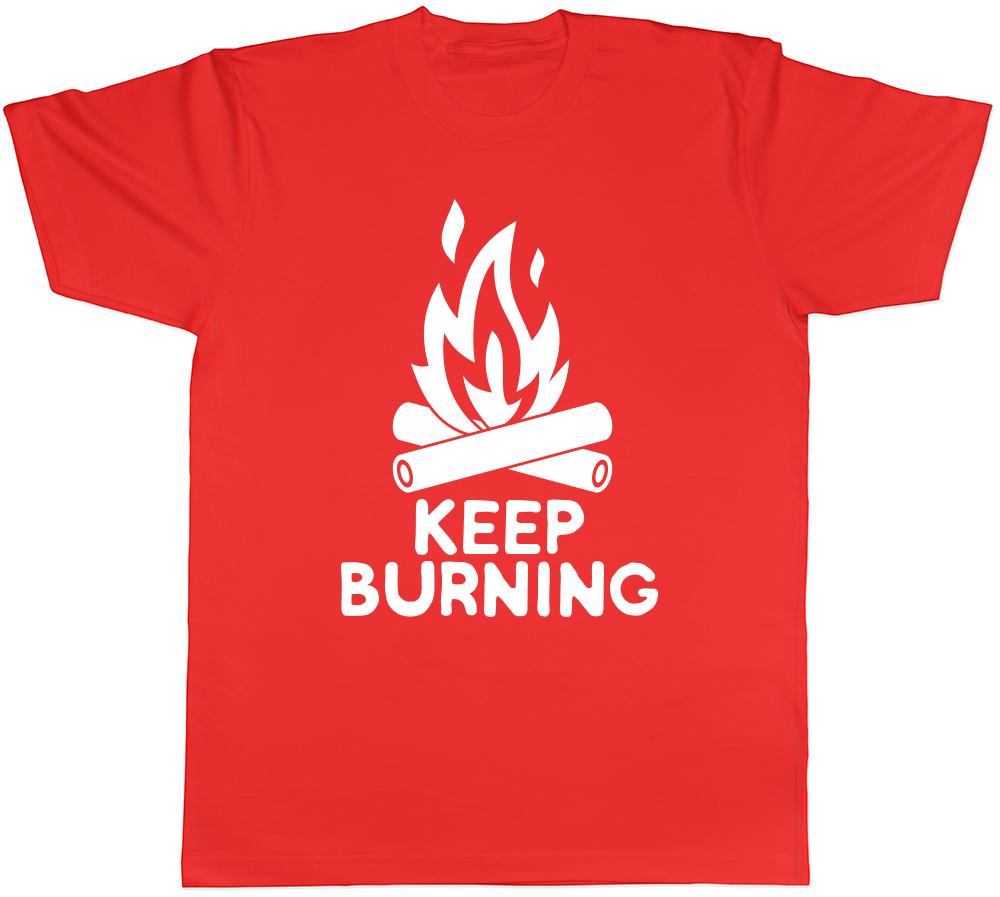 Keep Burning Camping Unisexs Unisexs Ladies Unisex TShirt S