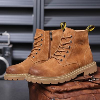 Men's Classic Retro Work Boots Suede Genuine Leather Mens Fashion Ankle Boot Desert Boots Men High-top Casual Shoes