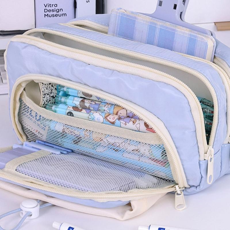 Stylish Rope Tie Organizers With Multiple Compartments Spacious Storage Waterproof Pen Organizers For Students
