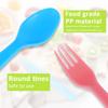 18Pcs Kids Forks and Spoons Set Food Grade PP Toddler Utensils Colorful Kids Silverware Set Reusable Portable Kids Utensils Set